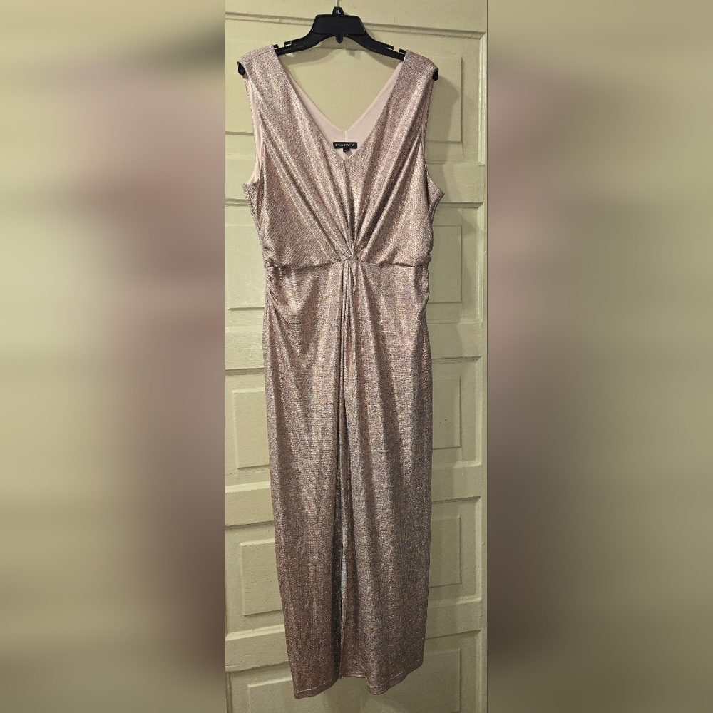 Lane Bryant Shimmering Gold Maxi Dress